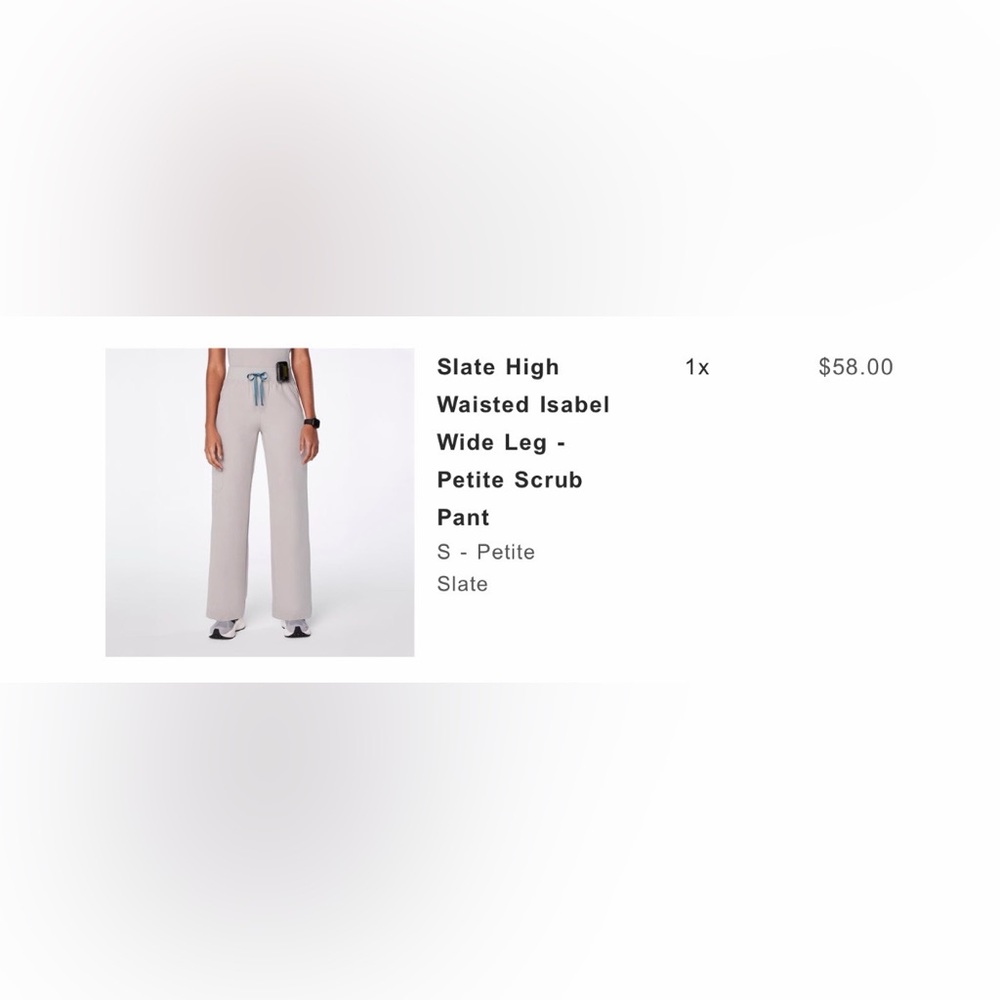 Slate High Waisted Wide Leg Scrub Pants